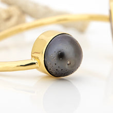 Load image into Gallery viewer, READY TO SHIP Civa Fiji Saltwater Bezel Set Pearl &amp; Shell Cuff - 14k Gold Fill FJD$
