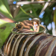 Load image into Gallery viewer, READY TO SHIP Civa Fiji Saltwater Bezel Set Pearl &amp; Shell Cuff - 14k Gold Fill FJD$

