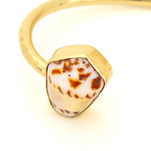 Load image into Gallery viewer, READY TO SHIP Civa Fiji Saltwater Bezel Set Pearl &amp; Shell Cuff - 14k Gold Fill FJD$
