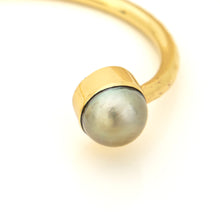 Load image into Gallery viewer, READY TO SHIP Civa Fiji Saltwater Bezel Set Pearl &amp; Shell Cuff - 14k Gold Fill FJD$
