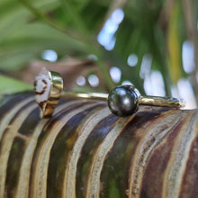 Load image into Gallery viewer, READY TO SHIP Civa Fiji Saltwater Bezel Set Pearl &amp; Shell Cuff - 14k Gold Fill FJD$

