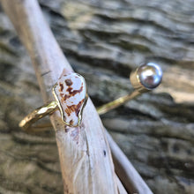 Load image into Gallery viewer, READY TO SHIP Civa Fiji Saltwater Bezel Set Pearl &amp; Shell Cuff - 14k Gold Fill FJD$
