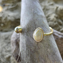Load image into Gallery viewer, READY TO SHIP Civa Fiji Saltwater Bezel Set Pearl &amp; Shell Cuff - 14k Gold Fill FJD$
