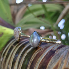 Load image into Gallery viewer, READY TO SHIP Civa Fiji Saltwater Bezel Set Pearl &amp; Shell Cuff - 14k Gold Fill FJD$

