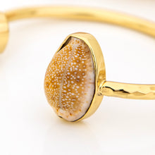 Load image into Gallery viewer, READY TO SHIP Civa Fiji Saltwater Bezel Set Pearl &amp; Shell Cuff - 14k Gold Fill FJD$
