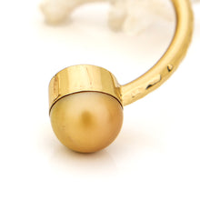 Load image into Gallery viewer, READY TO SHIP Civa Fiji Saltwater Bezel Set Pearl &amp; Shell Cuff - 14k Gold Fill FJD$
