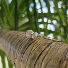 Load image into Gallery viewer, READY TO SHIP Closed Bangle 14k Gold Fill with Civa Fiji Saltwater Pearl &amp; Shell - FJD$
