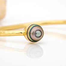 Load image into Gallery viewer, READY TO SHIP Civa Fiji Saltwater Bezel Set Pearl &amp; Shell Cuff - 14k Gold Fill FJD$
