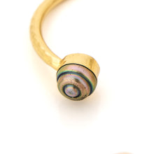 Load image into Gallery viewer, READY TO SHIP Civa Fiji Saltwater Bezel Set Pearl &amp; Shell Cuff - 14k Gold Fill FJD$
