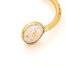 Load image into Gallery viewer, READY TO SHIP Civa Fiji Saltwater Bezel Set Pearl &amp; Shell Cuff - 14k Gold Fill FJD$
