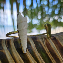 Load image into Gallery viewer, READY TO SHIP Bezel Set Seaglass &amp; Shell Cuff - 14k Gold Fill FJD$
