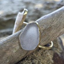 Load image into Gallery viewer, READY TO SHIP Bezel Set Seaglass &amp; Shell Cuff - 14k Gold Fill FJD$
