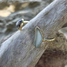 Load image into Gallery viewer, READY TO SHIP Bezel Set Seaglass &amp; Shell Cuff - 14k Gold Fill FJD$
