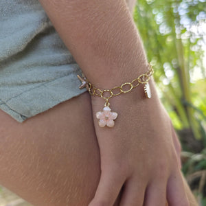 READY TO SHIP Tropical Charm Bracelet  - Gold Plated FJD$