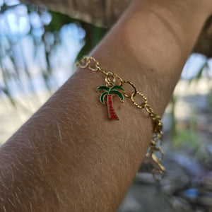 READY TO SHIP Tropical Charm Bracelet  - Gold Plated FJD$