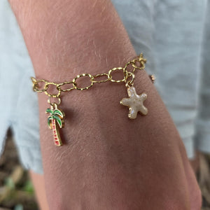 READY TO SHIP Tropical Charm Bracelet  - Gold Plated FJD$
