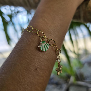 READY TO SHIP Tropical Charm Bracelet  - Gold Plated FJD$