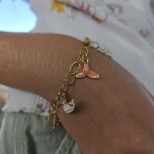 READY TO SHIP Tropical Charm Bracelet  - Gold Plated FJD$