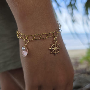 READY TO SHIP Tropical Charm Bracelet  - Gold Plated FJD$
