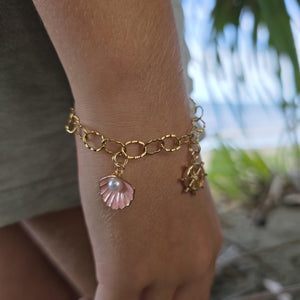 READY TO SHIP Tropical Charm Bracelet  - Gold Plated FJD$
