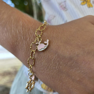 READY TO SHIP Tropical Charm Bracelet  - Gold Plated FJD$