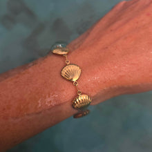 Load image into Gallery viewer, READY TO SHIP Shell Charm Bracelet  - Gold Plated FJD$
