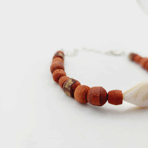 READY TO SHIP Mother of Pearl & Wooden Bead Bracelet - FJD$