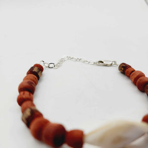 READY TO SHIP Mother of Pearl & Wooden Bead Bracelet - FJD$