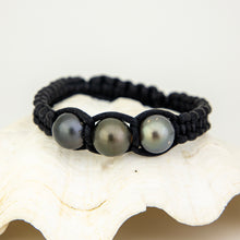 Load image into Gallery viewer, READY TO SHIP Unisex Civa Fiji Pearl Trio Bracelet - Nylon FJD$
