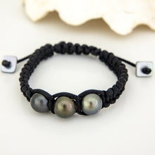 Load image into Gallery viewer, READY TO SHIP Unisex Civa Fiji Pearl Trio Bracelet - Nylon FJD$
