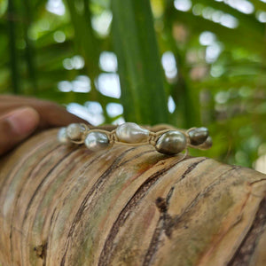 READY TO SHIP Unisex Civa Fiji Keshi Pearl Bracelet - Nylon FJD$
