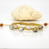 READY TO SHIP Unisex Civa Fiji Keshi Pearl Bracelet - Nylon FJD$