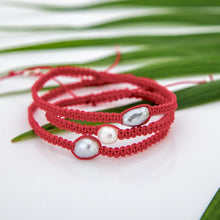Load image into Gallery viewer, READY TO SHIP Unisex Woven Civa Fiji Pearl Bracelet - FJD$
