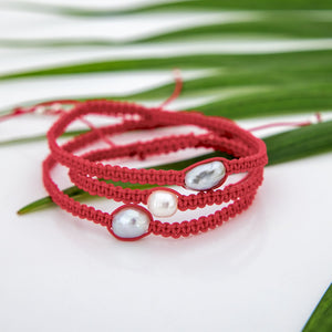 READY TO SHIP Unisex Woven Civa Fiji Pearl Bracelet - FJD$