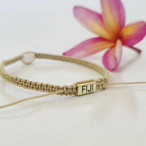 READY TO SHIP Unisex Woven Freshwater Pearl Bracelet - FJD$