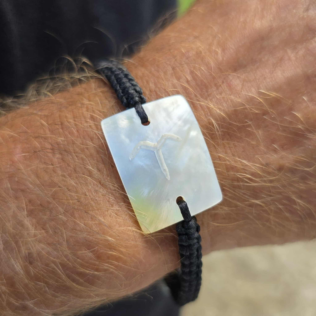 READY TO SHIP Unisex Mother of Pearl Nylon Bracelet - FJD$