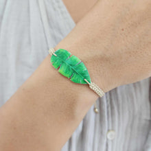 Load image into Gallery viewer, READY TO SHIP Unisex Resin Leaf Woven Bracelet - Nylon FJD$
