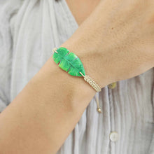 Load image into Gallery viewer, READY TO SHIP Unisex Resin Leaf Woven Bracelet - Nylon FJD$
