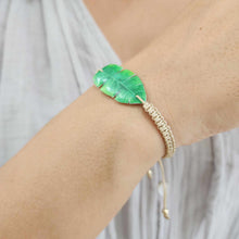 Load image into Gallery viewer, READY TO SHIP Unisex Resin Leaf Woven Bracelet - Nylon FJD$
