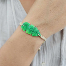 Load image into Gallery viewer, READY TO SHIP Unisex Resin Leaf Woven Bracelet - Nylon FJD$
