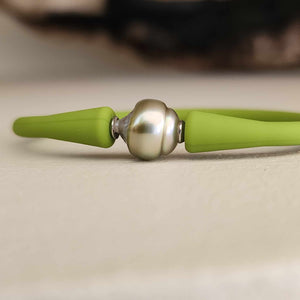 READY TO SHIP Unisex Civa Fiji Pearl Bracelet - Soft Stretch Rubber FJD$