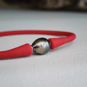 READY TO SHIP Unisex Civa Fiji Pearl Bracelet - Soft Stretch Rubber FJD$