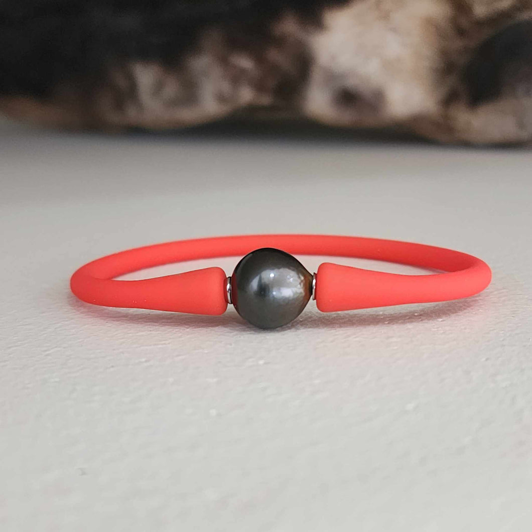 READY TO SHIP Unisex Civa Fiji Pearl Bracelet - Soft Stretch Rubber FJD$