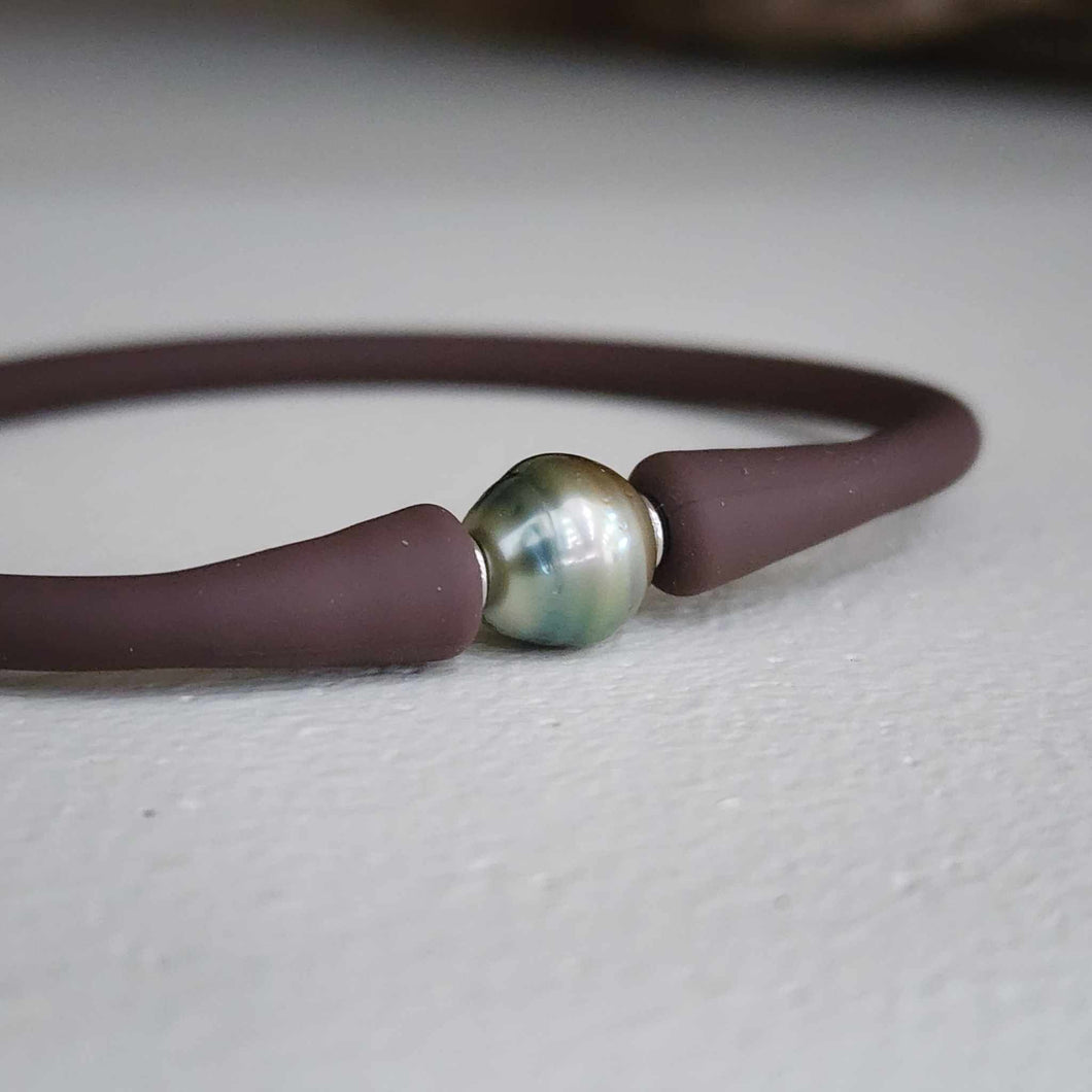 READY TO SHIP Unisex Civa Fiji Pearl Bracelet - Soft Stretch Rubber FJD$
