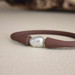 READY TO SHIP Unisex Freshwater Pearl Bracelet - Soft Stretch Rubber FJD$