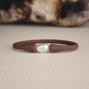 READY TO SHIP Unisex Freshwater Pearl Bracelet - Soft Stretch Rubber FJD$