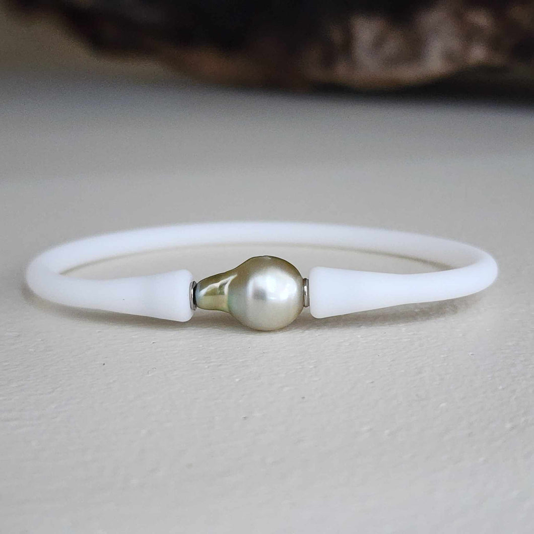 READY TO SHIP Unisex Civa Fiji Pearl Bracelet - Soft Stretch Rubber FJD$