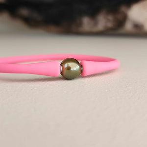 READY TO SHIP Unisex Civa Fiji Pearl Bracelet - Soft Stretch Rubber FJD$