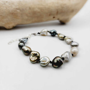CONTACT US TO RECREATE THIS SOLD OUT STYLE Keshi Pearl Bracelet in 925 Sterling Silver - FJD$