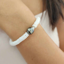 Load image into Gallery viewer, READY TO SHIP Fiji Saltwater Pearl &amp; Shell Bracelet in 925 Sterling Silver - FJD$
